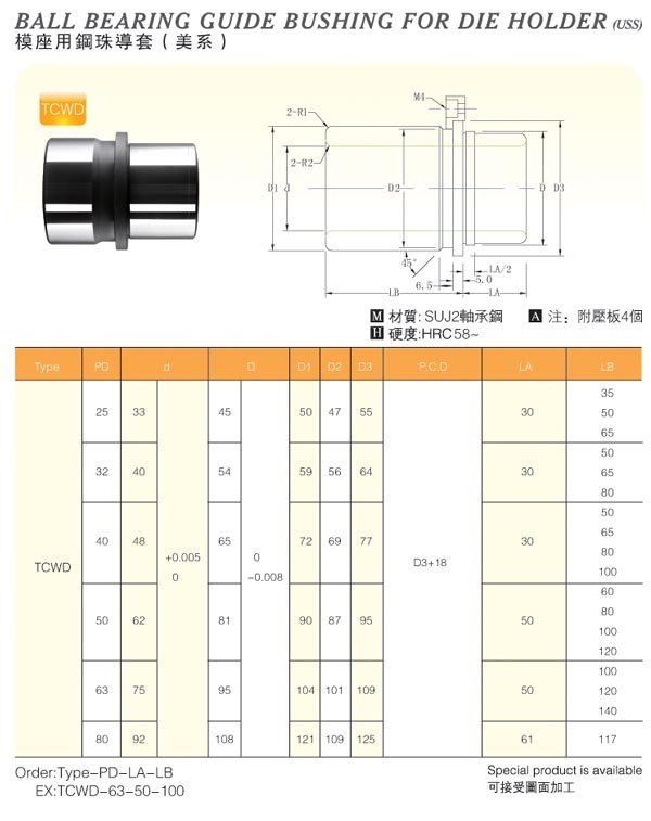 Ball-Bearing-Guide-Bushing-For-Die-Holder(Uss)