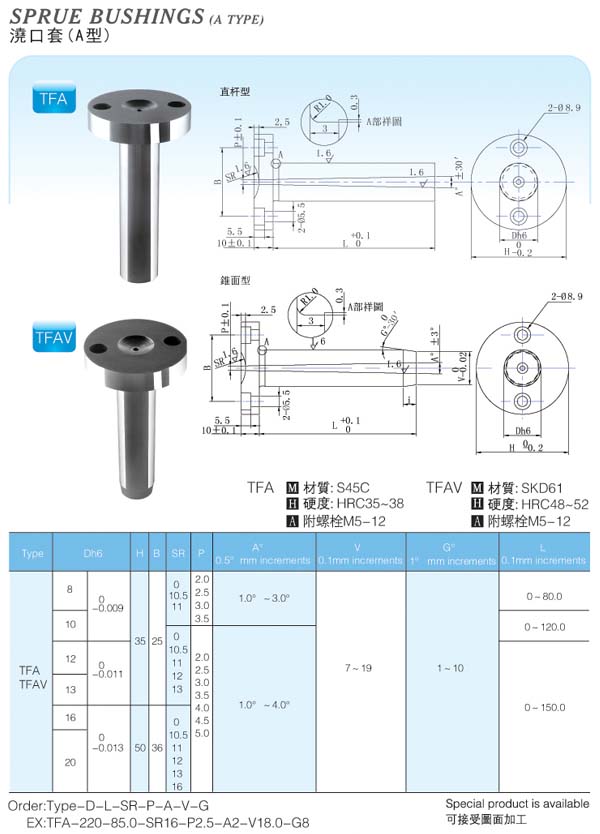 Sprue-Bushings(A-Type)